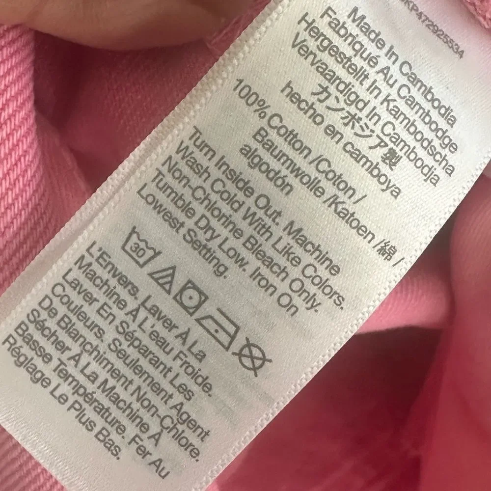 Madewell Barbie Pink Baggy Straight Jeans Garment-Dyed Edition 33 - Picture 9 of 9